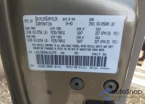 2004 Jeep Liberty Limited z USA, uszkodzony, nr VIN 1J4GL58K84W161279